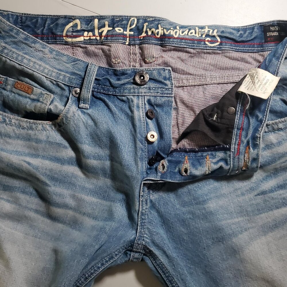 Cult of Individuality Light Blue Straight Jeans